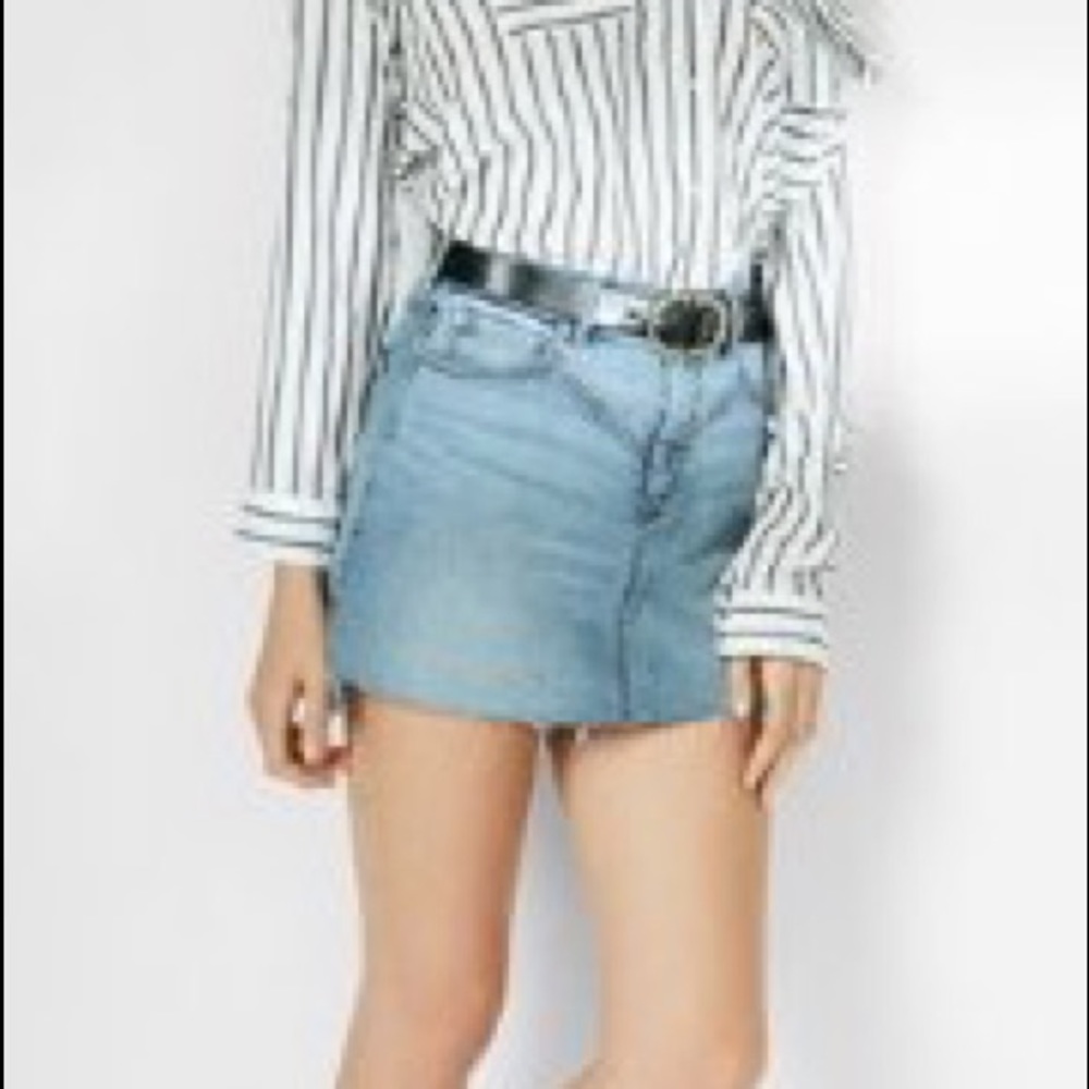 Express Denim Mini Skirt